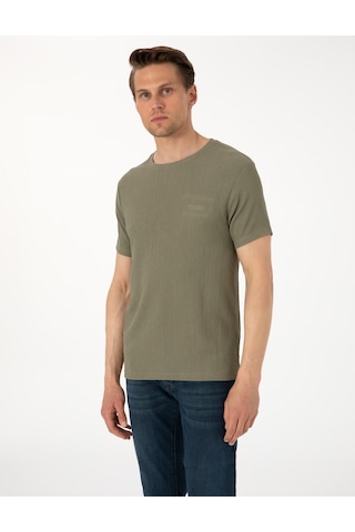 Pierre Cardin Erkek Haki Tişört 50306802-vr027 Haki