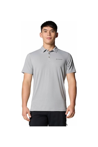 Columbia Tech Trail Utility Erkek Kısa Kollu Polo Tişört-9176 Gri