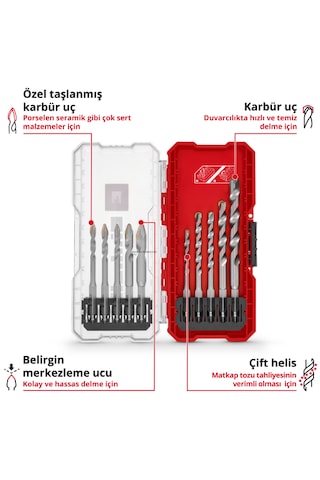 Einhell S-CASE 10 Parça Seramik Matkap Ucu Seti - 49051410
