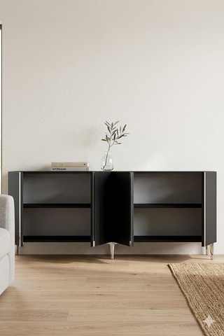 Ka1898as Anka Konsol Ve Tv Sehpası Antrasit-silver 180cm