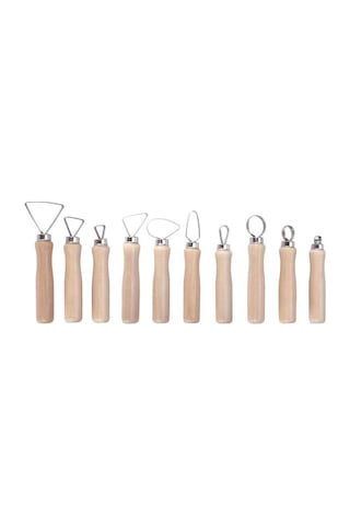 Gvn Art Seramik Dip Alma Seti Ahşap Sap 10 Lu 15 Cm G263