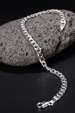 925 Ayar Gümüş Gurmet Zincir Bileklik Silver