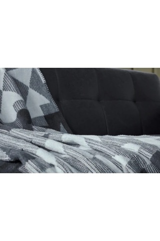 Doqu X Origami Battaniye Çift Kişilik Gri Diğer