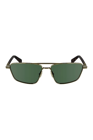 Lanvin Lnv 133s 035 58 Unisex Dikdörtgen Gümüş Metal Güneş Gözlüğü