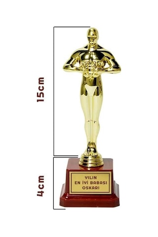 Kişiye Özel Tasarlanabilen Oscar Ödül Heykeli Küçük Boy 15 Cm Kişiye Özel Tasarlanabilen Oscar Ödül Heykeli Küçük Boy 15 Cm