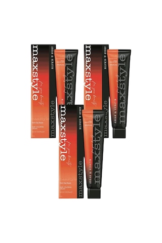 Maxstyle Sps409 Argan Ve Keratin 2025/07.08 Açık Tütün Kahve 60 Ml 3 Adet Saç Boyası Oksidansız