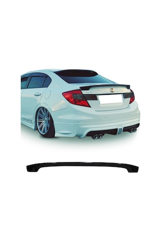 Honda Civic Fb7 Bagaj Üstü Spoiler Amerikan Yapışık Parlak Siyah