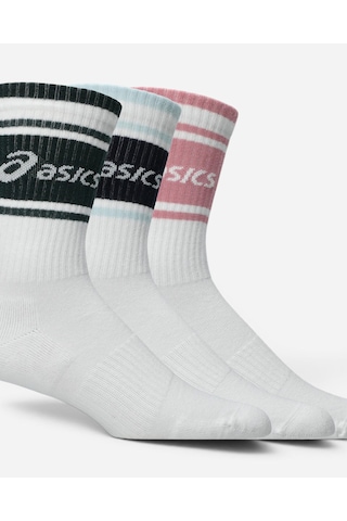 Asics 3 Pack Asıcs Logo Crew Sock Yeşil Koşu Çorabı 3033c295-301