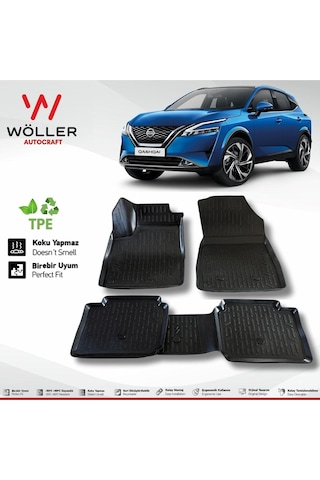 Nissan Qashqai Paspas 2021 Sonrası Uyumlu 3d Havuzlu Paspas
