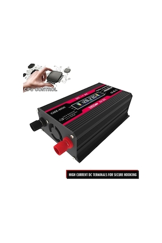 Wondernest Zhizun Modifiye 4000w 12v - 220v Sinewave Araç İnvertörü Siyah