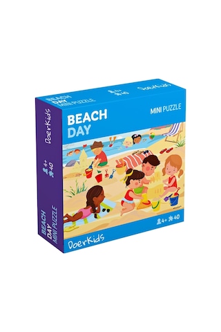 Doerkids Çocuklar Kumsalda Mini Puzzle 40 Parça