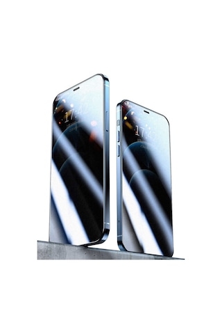 Apple Uyumlu iPhone 12 Mini Mat Privacy Hayalet Full Ekran Koruyucu Fit Siyah (538665406)