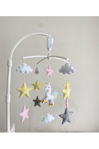 Ünicorn Figürlü Müzikli Bebek Odası Dönence