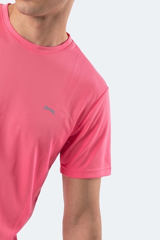 Slazenger Haunted I Erkek Neon Pembe Tişört