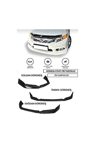Honda Civic Fb7 2012-2016 Uyumlu Boyasız Plastik Modulo Ön Ek Boyasız