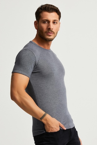 Alexandergardı Slim Fit Basic T-shirt E22-746a Koyu Gri
