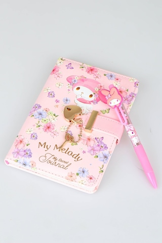X Dekomus Lisanslı My Melody Dreamy Secret Garden A6 Kilitli Hatıra Defteri & 3d Uçlu Kalem Seti Altın