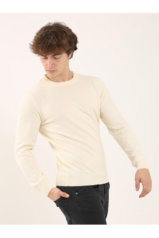 Dufy Kemik Erkek Slim Fit O Yaka Triko - 97504 Kemik