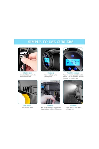 Reedark Suitu St-5007 Akıllı Oto Pompa: 17 Silindir, 20l/dk, 120w, Otomatik Kesme, Led Işık, Baskı Ölçüm, Kablosuz Pointer Modeli