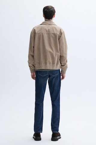 Mudo Erkek Erkek Vizon Rengi Regular Fit Kadife Dokulu Bomber Ceket 1264472