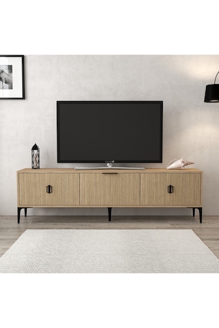 3803 Neva Tv Ünitesi 180 Cm 3 Kapaklı Sepet - Yunus Tv Sehpası Sepet