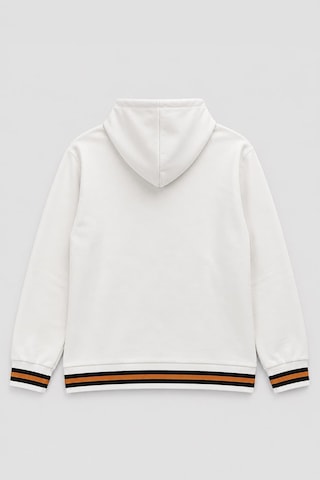 Markapia Kadın Kapüşonlu Çizgi Detaylı Sweatshirt Ekru