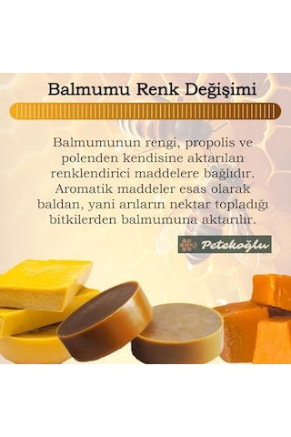 Petekoğlu Besswax Mini Külçe 250gr Petekoğlu Filtre Edilmiş Doğal Saf Balmumu 100 ML