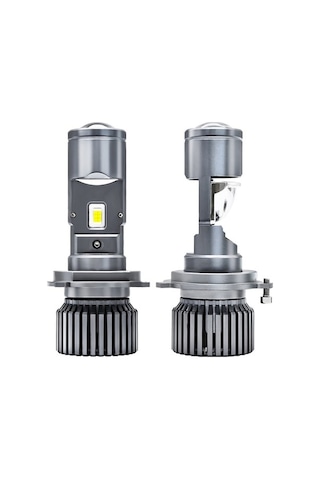 Maoyaya Hallow H4 25000lm 90w Çift Mercekli Süper Led Far Ampulü Gri A Gri Gri