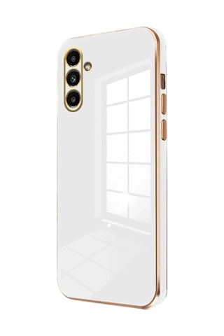 Newface - 899 - Samsung Galaxy Uyumlu S24 Fe Kılıf Volet Silikon - Csmo-tex - - Beyaz