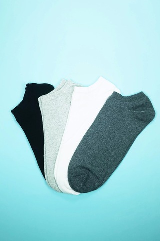 Dikişsiz Erkek Bilek Çorap Dört Mevsim Yumuşak Doku 4 Çift Çok Renkli