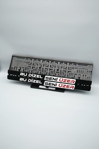 Bu Dizel Seni Üzer Yazılı 3d Kabartmalı Pleksi Araba Plakalığı