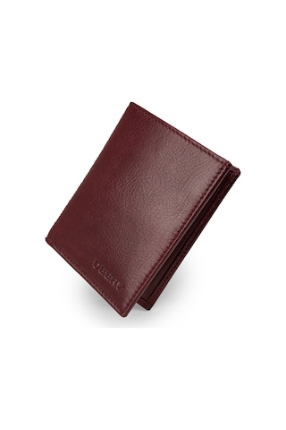 Deery Hakiki Deri Bordo Dikey Erkek Cüzdanı - 00216mbrdz01 Bordo