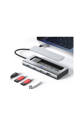 Deh01-017 Apollobell 5-in-1 Usb-c-hub M.2 Nvme Ssd Sabit Disk Muhafazası