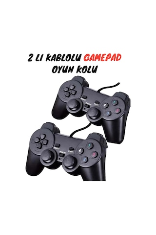 2li Kablolu Oyun Kolu Gamepad Pc Uyumlu Joystick