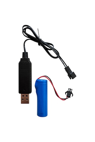 3.7 Volt Oyuncaklar İçin Uyumlu Şarjlı Pil Ve Şarj Aleti