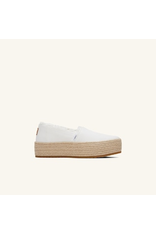 10019820 White Espadril Kadın 10019795 10019820 Toms Valencıa Beyaz