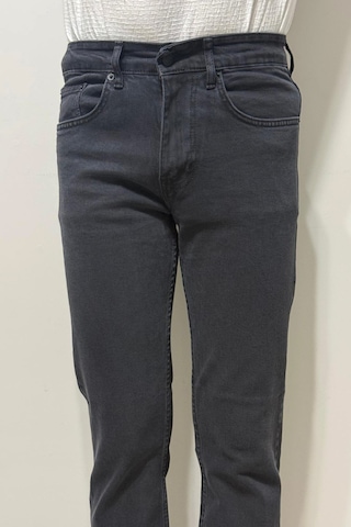 Hacker Denim Dmctekstil Erkek 1022 Yüksek Bel Rahat Kesim Boru Paça Jean Pantolon Füme
