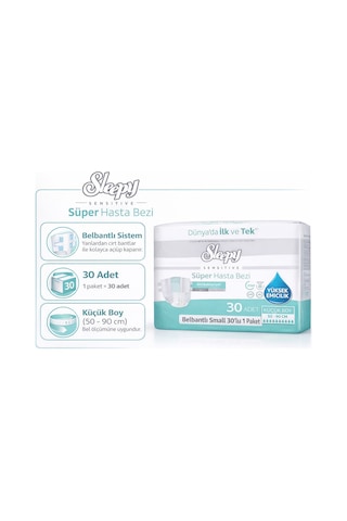 Sleepy Hasta Bezi Small S Beden 30'lu Paket Yetişkin Hasta Bezi