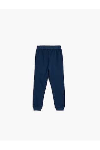 Koton Beli Bağlamalı Pamuk Karışımlı Basic Jogger Eşofman Altı Lacivert 5smb40034tk Lacivert