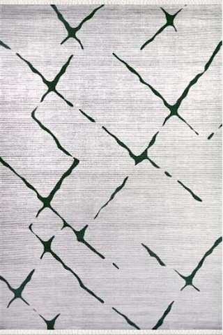 Çam Halı Crea Plus Stone Roxanne 17138 Gri Yeşil Modern Desenli Makine Halısı