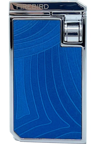 Firebird Parlak Krom Çift Torch Puro Çakmağı - Mavi Mavi