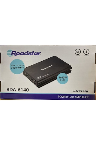 Roadstar Rda-6140 Stereo 3000 Watt 4 Kanallı Oto Amfi