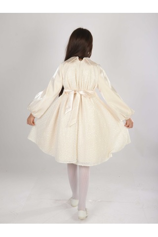Xo Kids Kız Çocuk Elbise 7-11 Yaş 26571 Bej