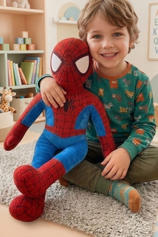 53 Cm Büyük Boy Spiderman Peluş Oyuncak Yumuşak, Sevimli Ve Koleksiyonluk Hediye Kırmızı