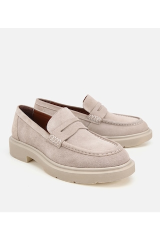 Hotiç Erkek Süet Deri Bej Kalın Tabanlı Günlük Loafer 02ayh319370a260 02ayh319370a260