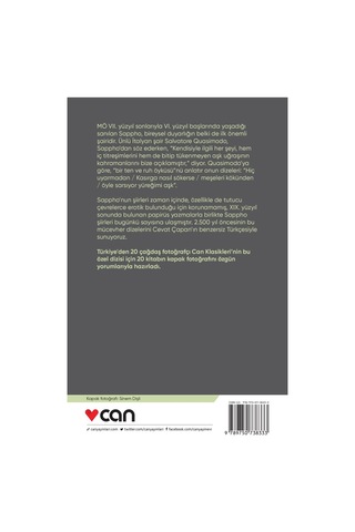 Nedir Gene Deli Gönlünü Çelen - Can Yayınları - Sappho Alkaios