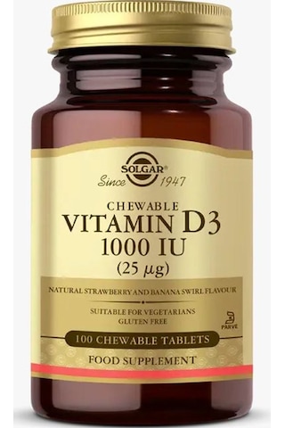 Solgar Vitamin D3 1000 Iu 25 Mcg 100 Yumuşak Kapsül - Dmm00773