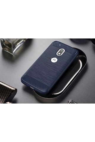 Lenovo Moto G4 Kılıf Zore Room Silikon Kapak Lacivert