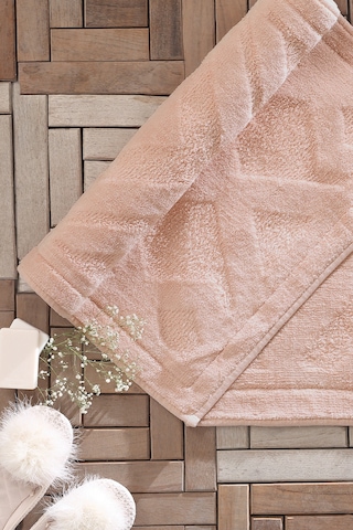 Yataş Bedding Milo Banyo Paspası Seti - Pudra (50x60 cm + 60x100 cm) Pudra