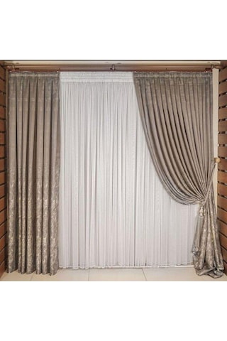 Kırık Beyaz Düz Tül Perde Monaliza Seyrek Pile 1'e 2 Pile-kırık Beyaz Kırık Beyaz